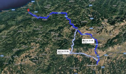 Kastamonu Cide arası kaç saat? Kaç kilometre?