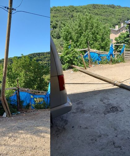 Cide’nin köyünde faciadan dönüldü