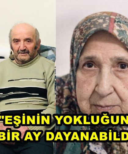 Eşinin yokluğuna bir ay dayanabildi