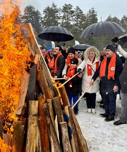 Kastamonu'nun yaylalarında kış festivali şöleni başladı