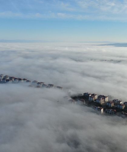 Kastamonu’yu sis tabakası kapladı