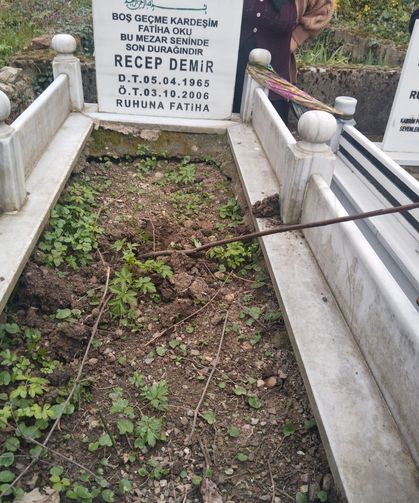 Cide’de mezardan gül hırsızlığı