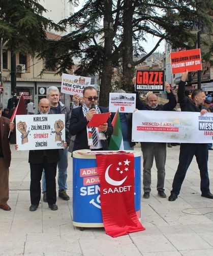 Saadet Partisi’nden Kastamonu’da “Zalimlere Lanet, Mazlumlara Destek” mitingi