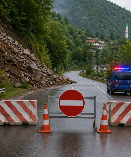 Cide’de acil önlem: Servis yolu tamamen kapatıldı!