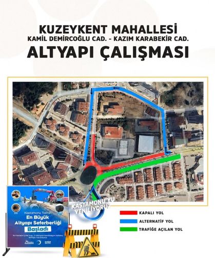 Kastamonu'da o güzergah yeniden trafiğe açıldı