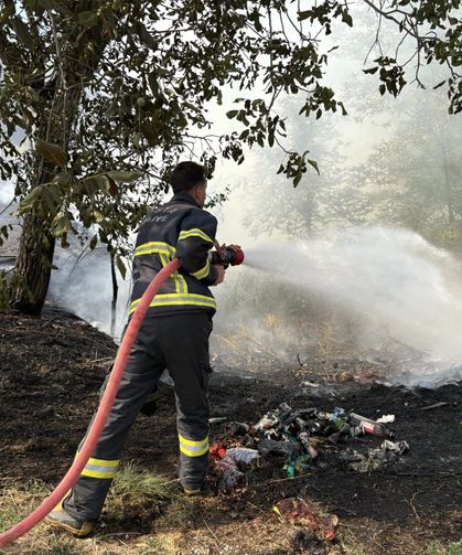 Kastamonu'da çıkan örtü yangını bahçelere sıçradı