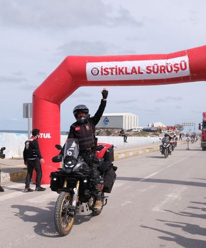 Kastamonu’da 300’ü aşkın motosikletli İstiklal Yolu’na çıktı