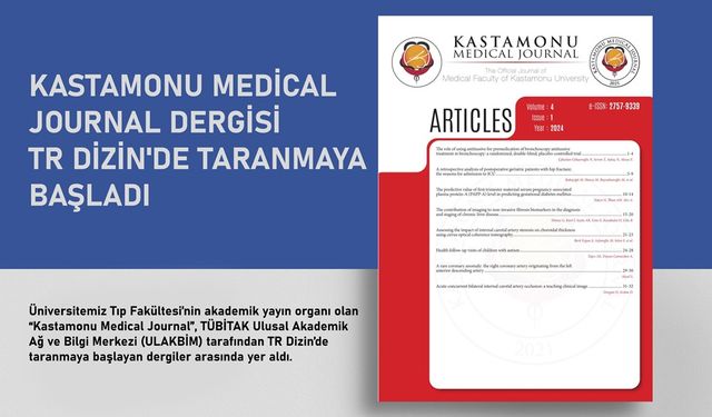 Kastamonu Medical Journal Dergisi, ULAKBİM TR Dizin'de