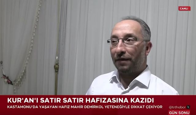 Kastamonu'nun süper hafızı TRT’ye konuk oldu