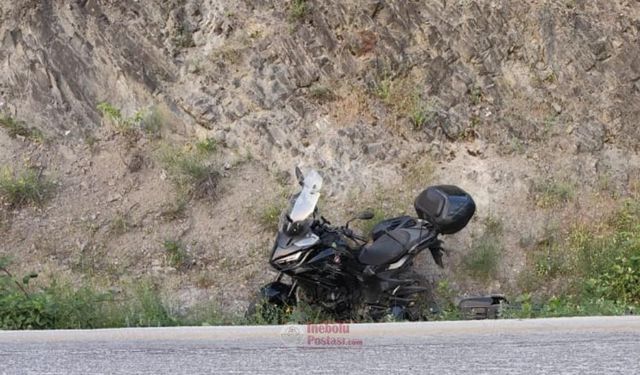 Kastamonu'da kontrolden çıkan motosiklet şarampole devrildi
