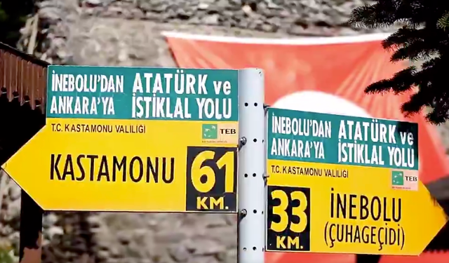 İstiklal Yolu'nu yürüyenler Küre'ye ulaştı