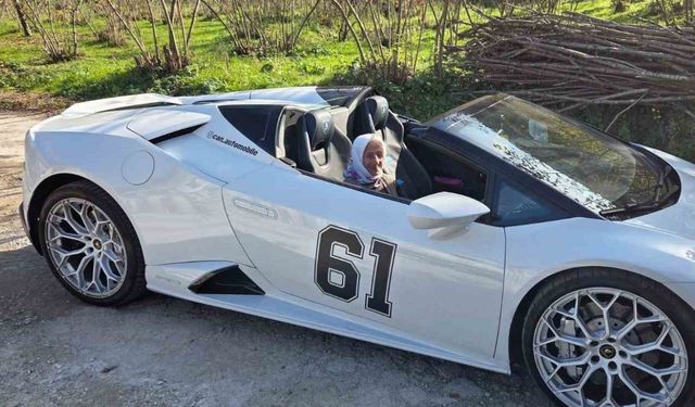 Lamborghini köy yollarına indi, Trabzon’da meraklı bakışların odağı oldu