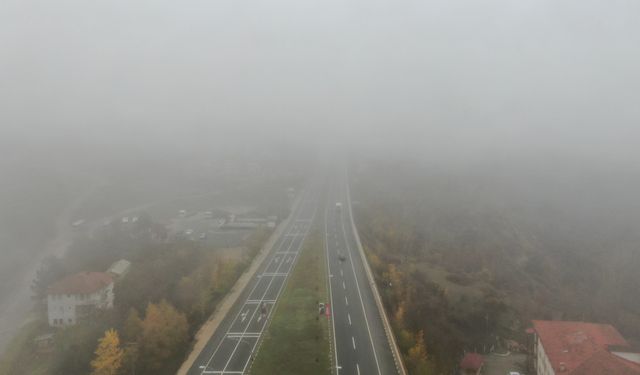 Kastamonu'da görüş mesafesi 50 metreye kadar düştü