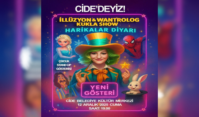 Cide’de çocuklara özel “Harikalar Diyarı” gösterisi