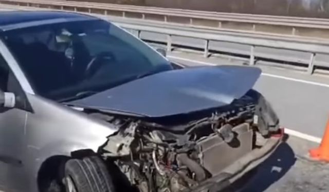 Kanlıgöl'de feci kaza: İstinat duvarına çarptı!