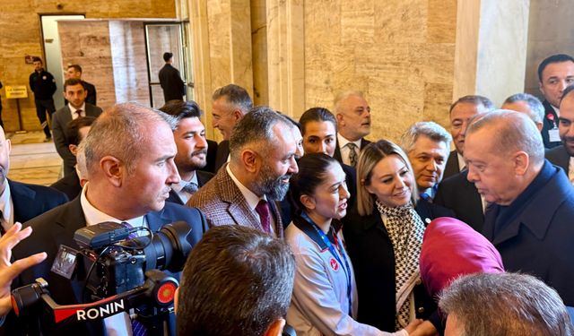 Kastamonulu şampiyon Cumhurbaşkanı Erdoğan ile buluştu