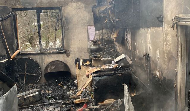 Kastamonu'da bacadan çıkan yangın 2 aileyi evsiz bıraktı