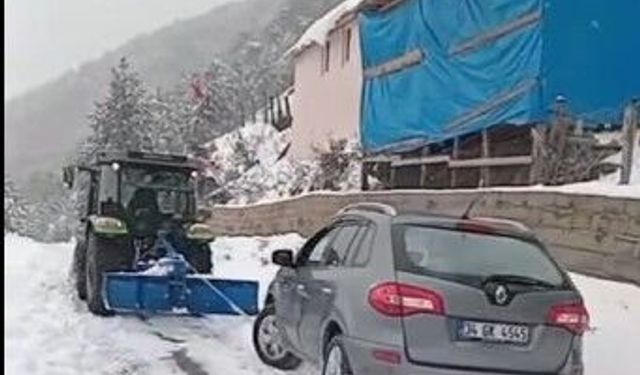 Kastamonu’da yolda kalan gurbetçilerin yardımına muhtar koştu