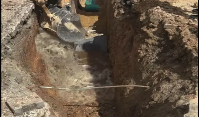 Kastamonu’da çalışma sırasında su borusu patladı