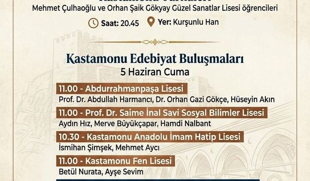 Kastamonu’da edebiyat ve şiir rüzgârı esecek