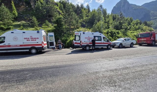 Kastamonu'da kamyon şarampole devrildi: 2 Yaralı