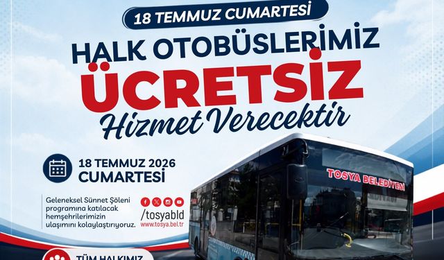 Halk otobüsleri ücretsiz olacak