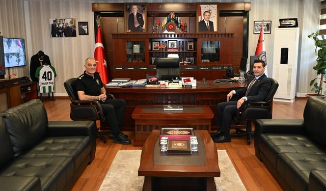 Cide Kaymakamı Furkan Atalık'tan İl Emniyet Müdürü Tamer Taş'a ziyaret