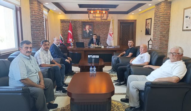 İYİ Parti Cide Teşkilatından Kaymakam Atalık'a hayırlı olsun ziyareti