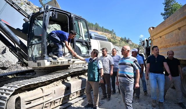 Tosya'daki Çukurhan Göleti'nde imalatlar sürüyor