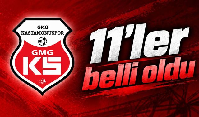 Kastamonuspor'un Hatayspor maçı ilk 11'i belli oldu