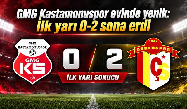 GMG Kastamonuspor ilk yarıda yenik: 0-2 sona erdi