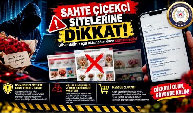 Kastamonu Emniyeti uyardı: Çiçek sitesi tuzağına dikkat!