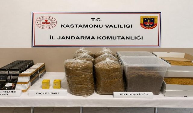 Kastamonu'da binlerce kaçak makaron ele geçirildi
