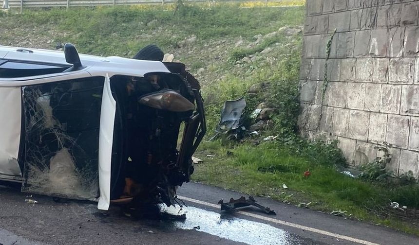 Kozlu'da tünel girişinde korkutan kaza