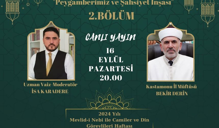 "Peygamberimiz ve Şahsiyet İnşası" konulu program, 2. Bölümü ile TV 366'da