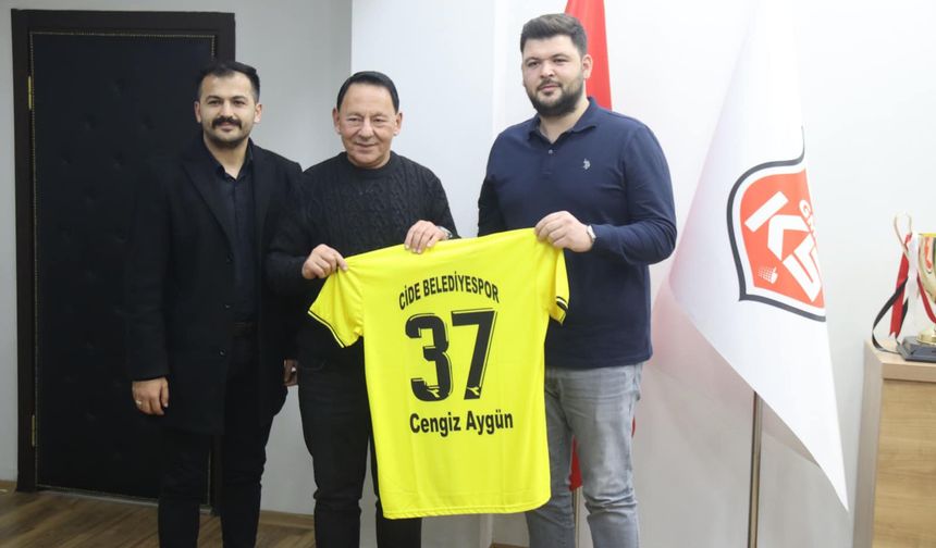 Cide Belediyespor'dan Başkan Aygün'e ziyaret