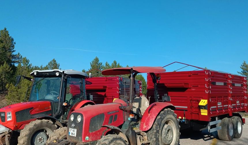 Kastamonu’da orman köylüleri Orköy kredisiyle römorklarına kavuştu