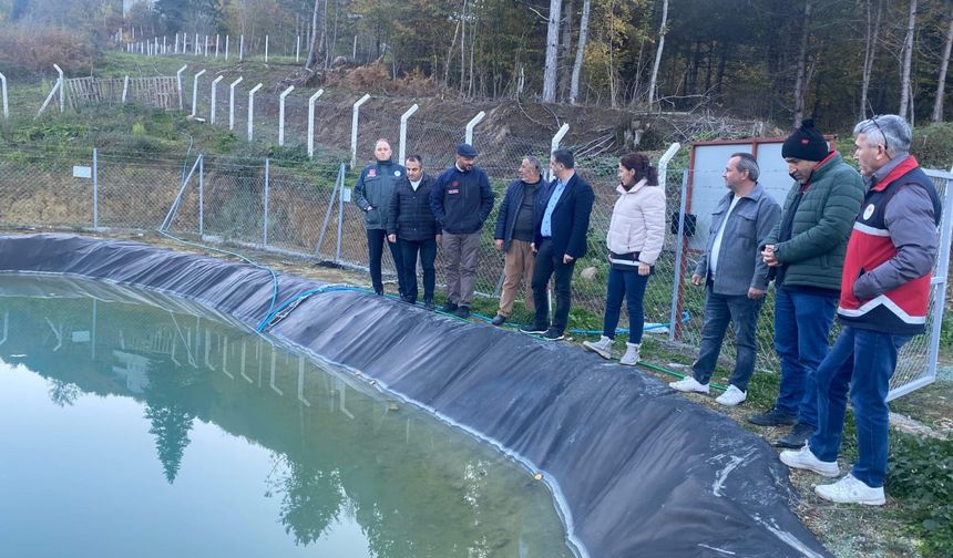 Kastamonu'da 100 tonluk su hasadı havuzu tarıma kazandırıldı