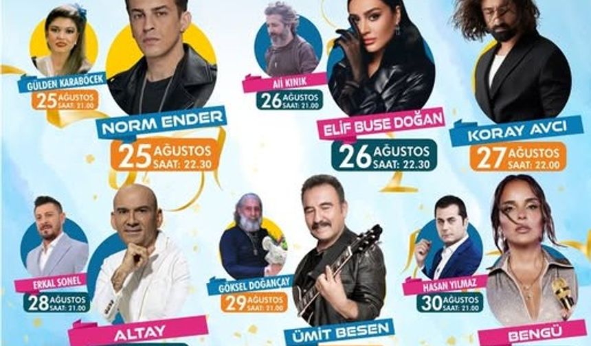 Birbirinden ünlü isimler Kastamonu'da sahne alacak!