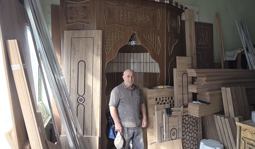 Kastamonu’nun camileri için de mihrap ve minber üretti