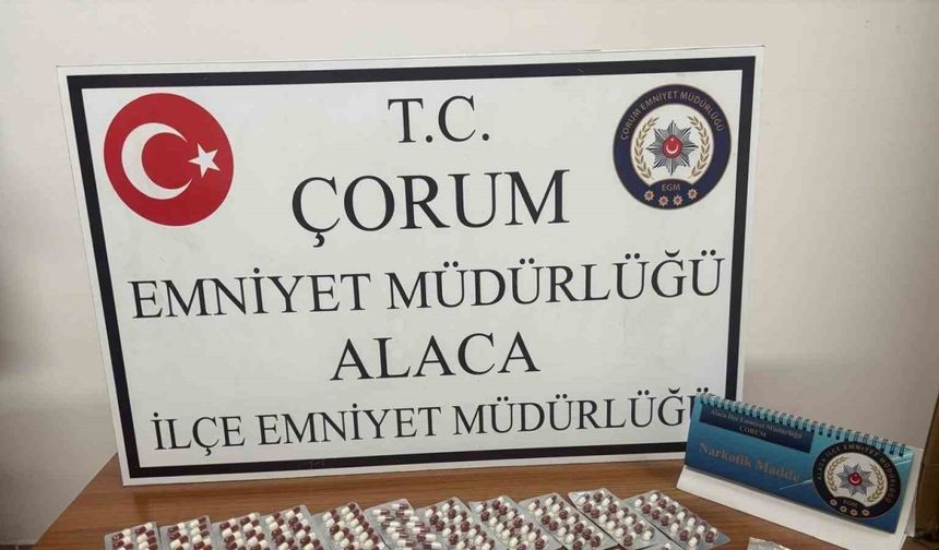 266 adet sentetik ecza hapı ele geçirildi