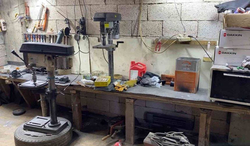 Silah atölyesine baskın yapıldı