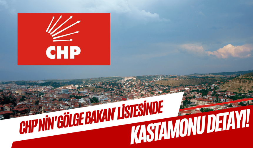 CHP'nin 'Gölge Bakan' listesinde Kastamonu detayı!