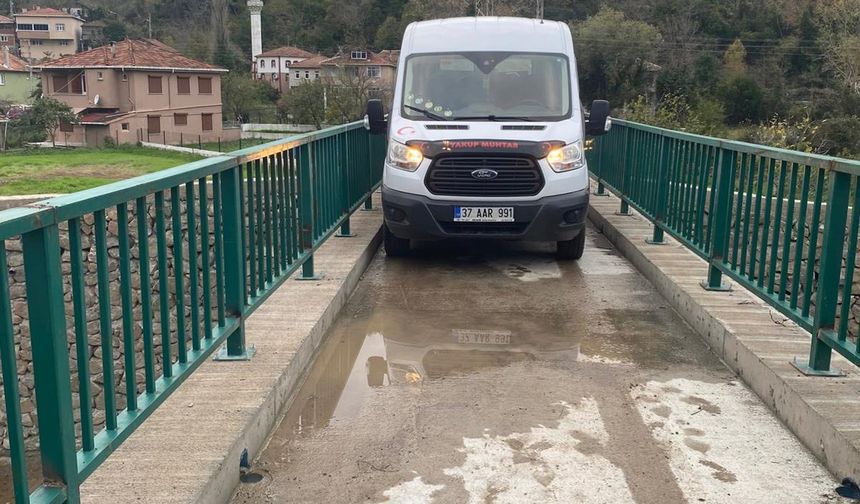 Cide Gündoğan Köyü köprüsü ulaşıma açıldı