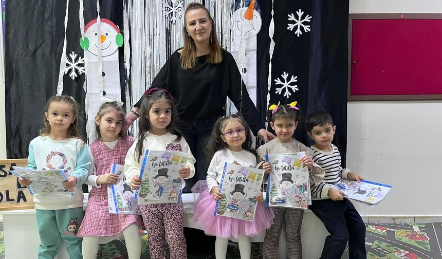 Uğurböcekleri ilk kez karne almanın heyecanını yaşadı