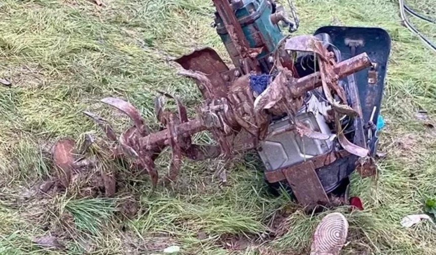 Çiftçi çapa makinesine bacaklarını kaptırdı