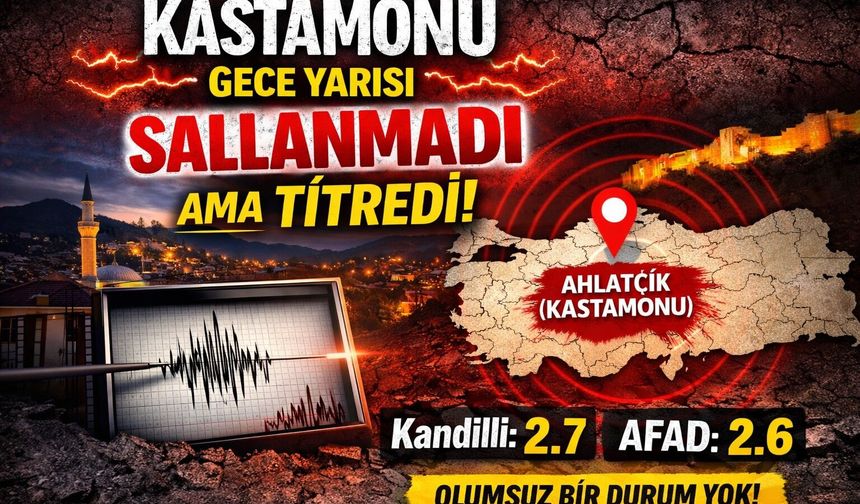 Kastamonu gece yarısı sallanmadı ama titredi!
