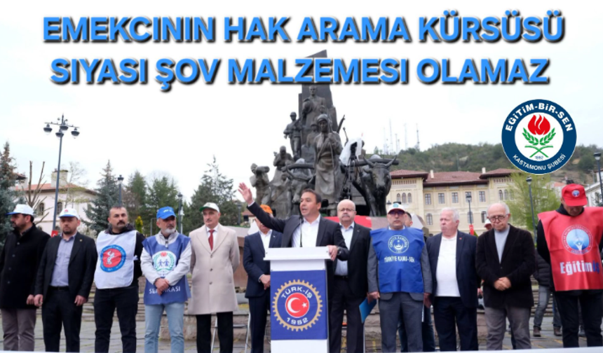 Sancaktaroğlu: "Emekcinin hak arama kürsüsü siyasî şov malzemesi olamaz"
