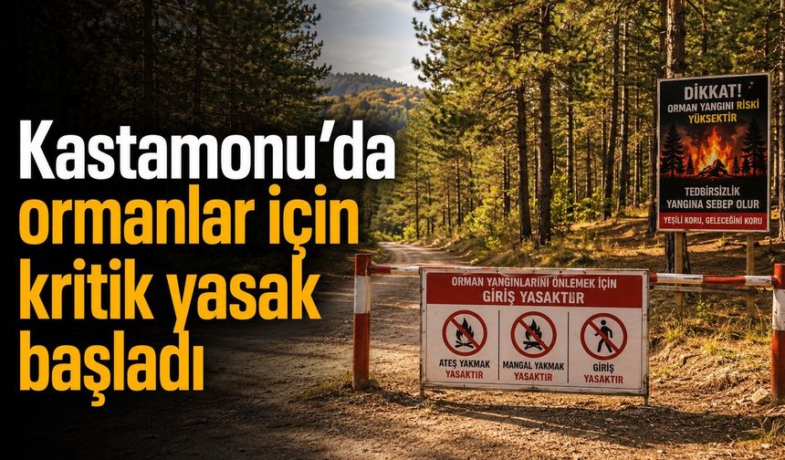 Kastamonu’da ormanlar için kritik yasak başladı