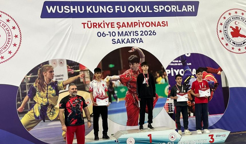 Kastamonu’ya Wushu Kung Fu’da Türkiye derecesi